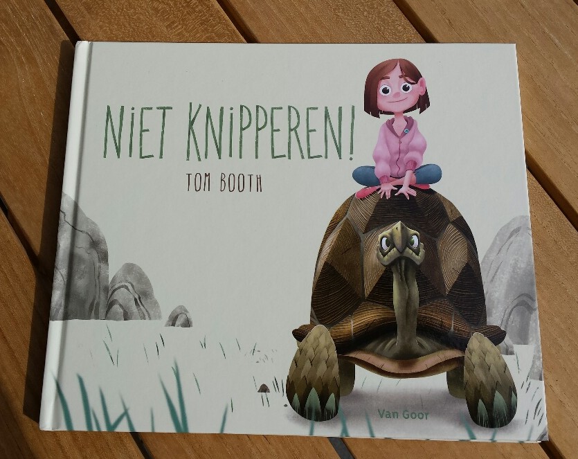 Niet Knipperen tom booth voorkant cover omslag kaft prentenboek