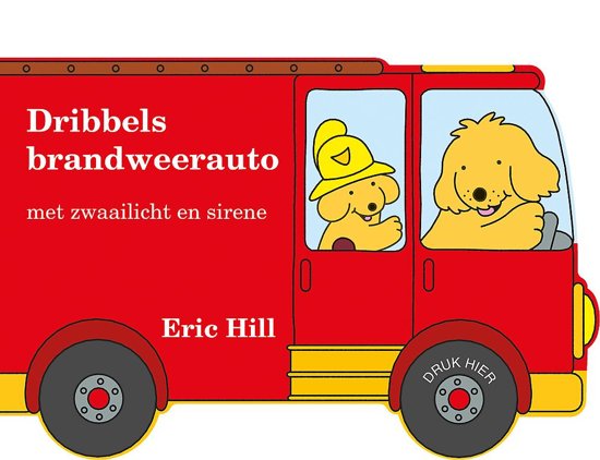 Dribbels brandweerauto, voorkant cover omslag kaft