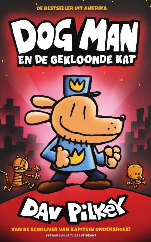 Dog Man en de gekloonde kat voorkant cover omslag kaft