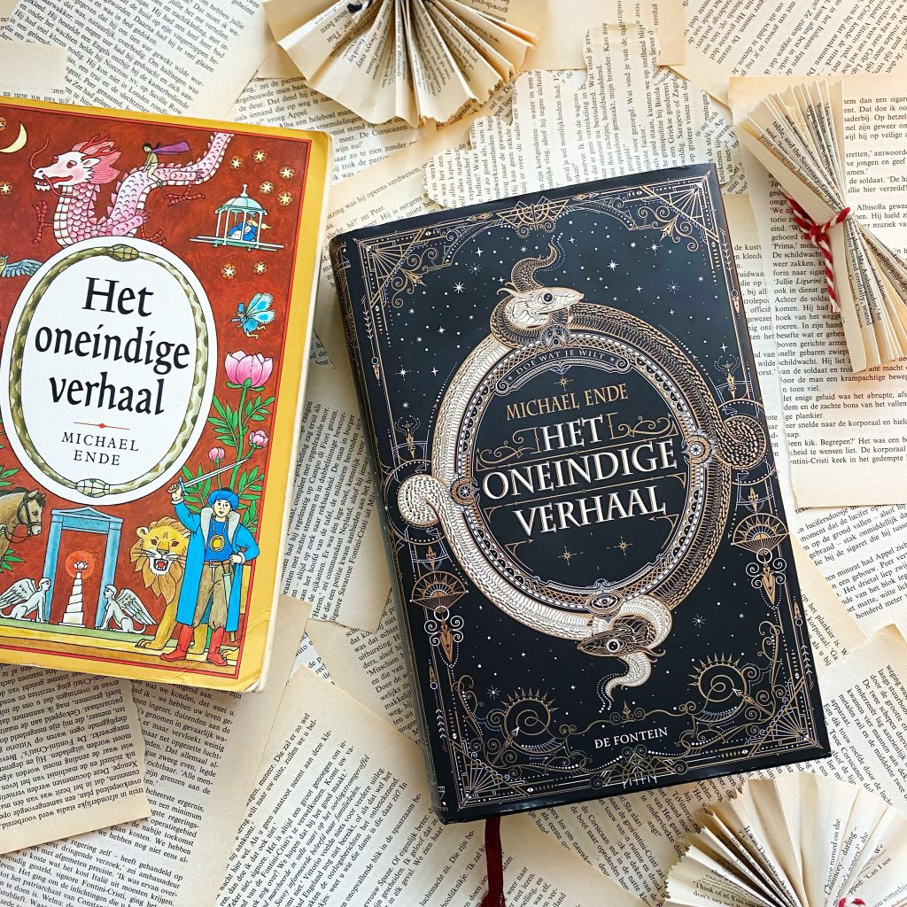 Het oneindige verhaal voorkant cover omslag kaft oude en nieuwe versie