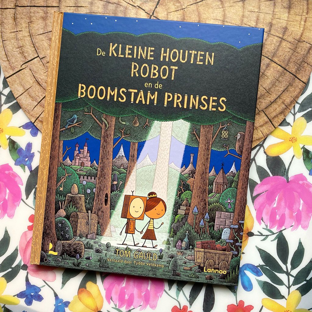 De kleine houten robot en de boomstam prinses voorkant cover omslag kaft