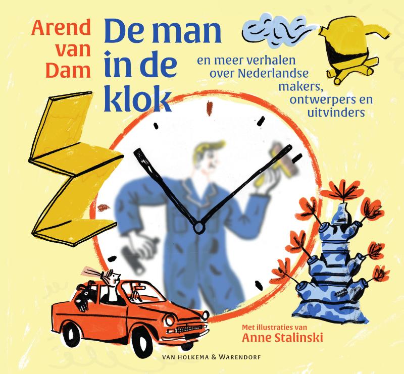 de man in de klok cover omslag kaft arend van dam voorkant Boeken thema kunst