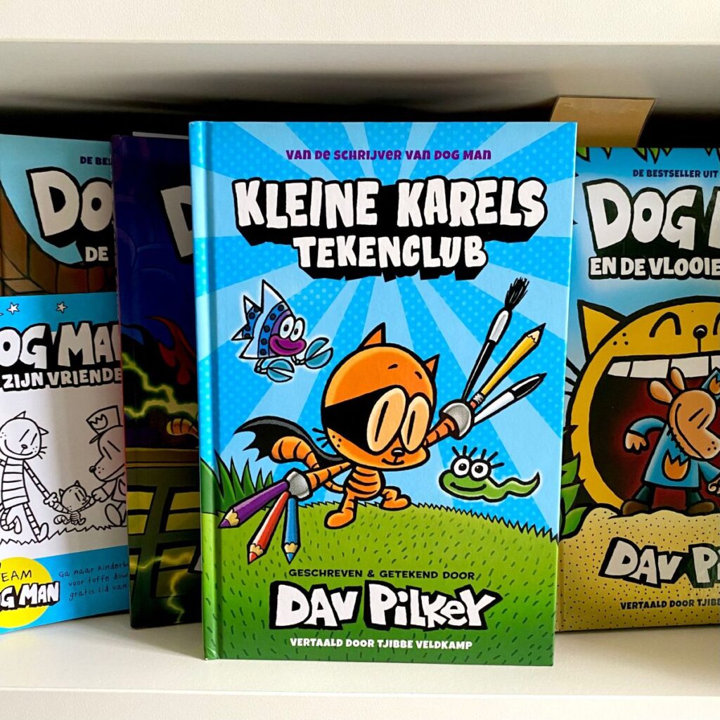 voorkant cover omslag kaft kleine karels tekenclub dav pilkey