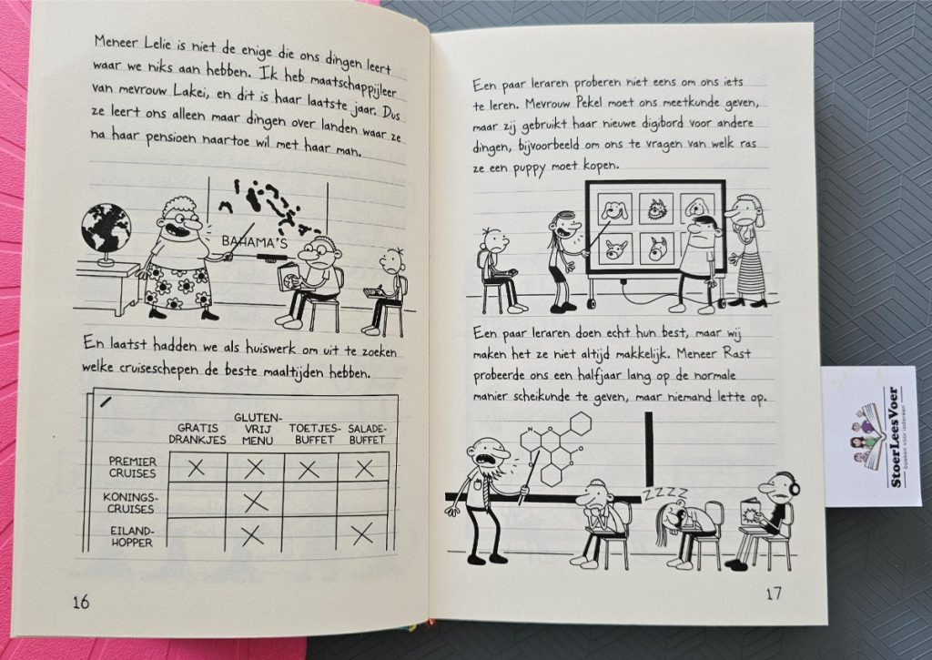 leraren die les proberen te geven Jeff Kinney