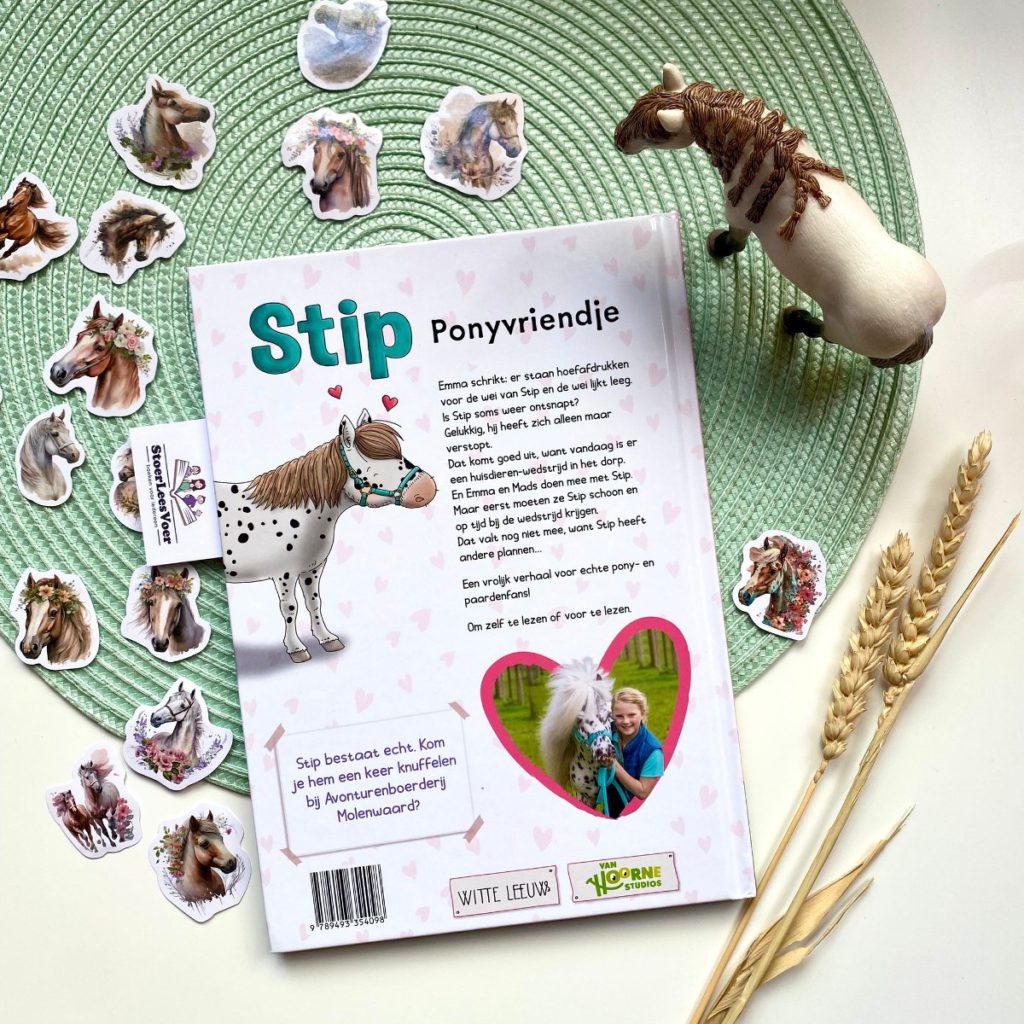 Stip Ponyvriendje achterkant synopsis achterflap samenvatting boek cover omslag sam verhoeven paarden paardenboek