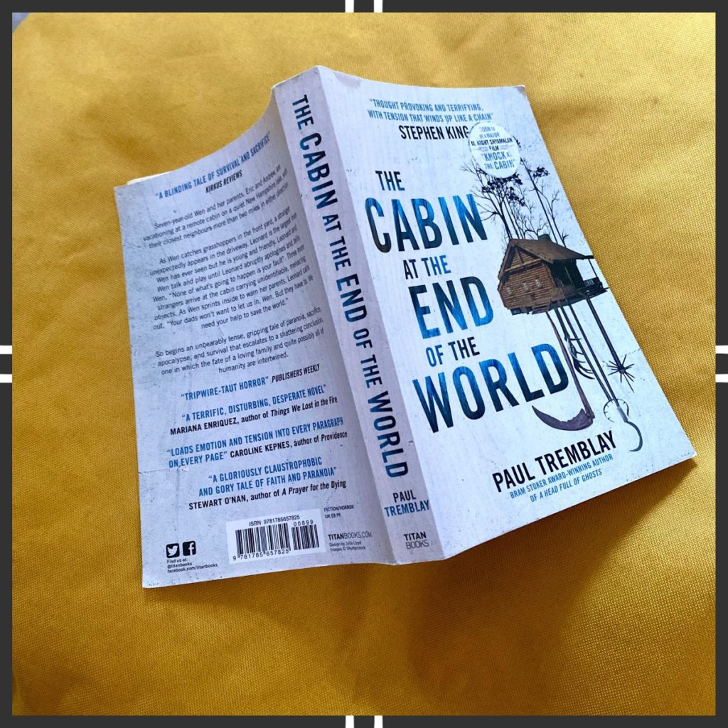 The Cabin at the End of the World paul tremblay boek voorkant cover kader omslag