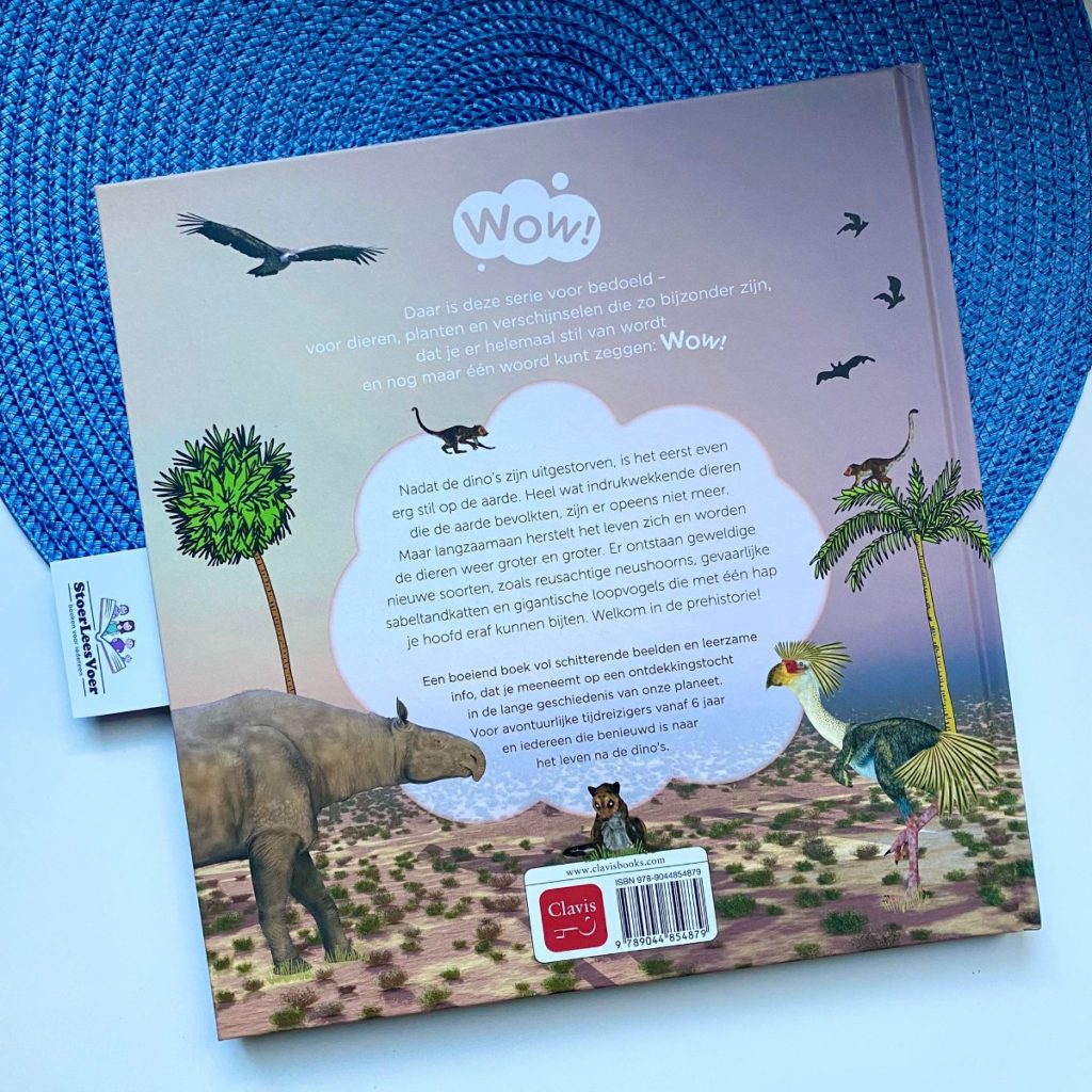 Het leven na de dino's wow boekenserie achterkant cover omslag dinosaurus weetjesboek