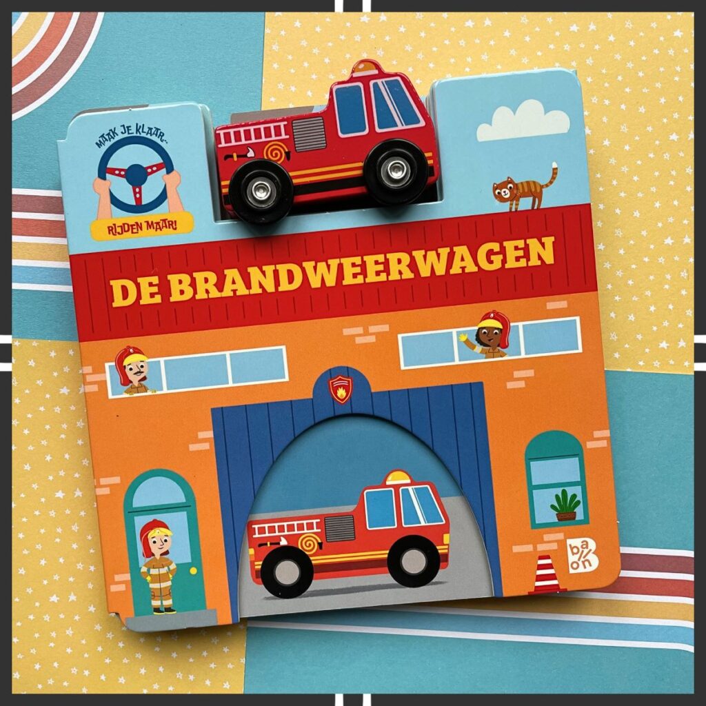 de brandweerwagen boek met auto