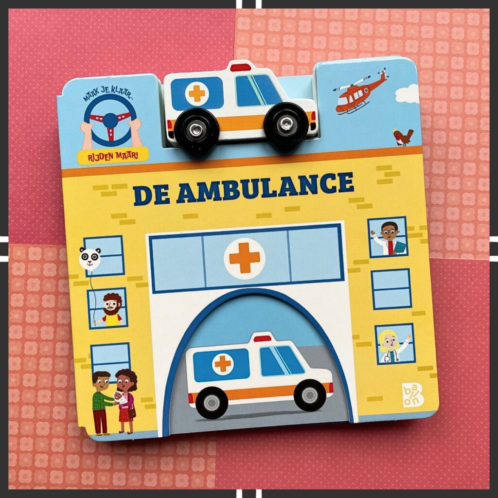 de ambulance boek met auto