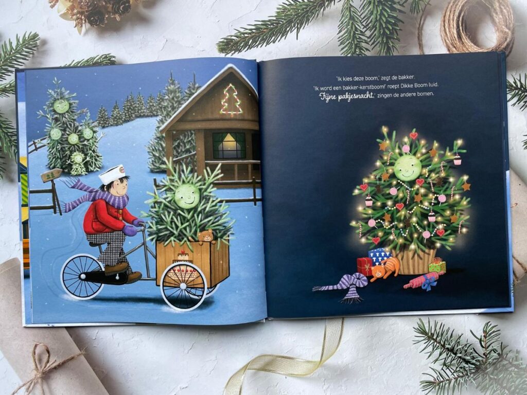 kerstboom in bakfiets