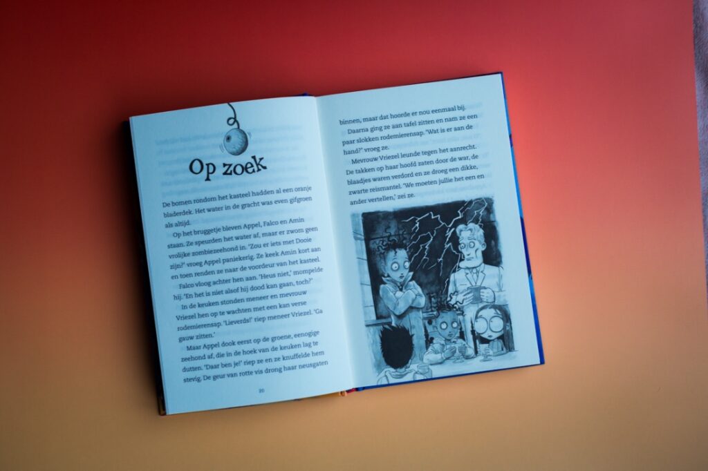 bladspiegel 1/3 Op zoek
tekst met kleine illustratie van het gezin De Vries