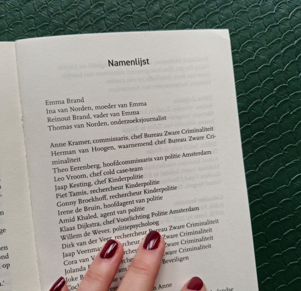 Namenlijst in het boek De Zaak Emma