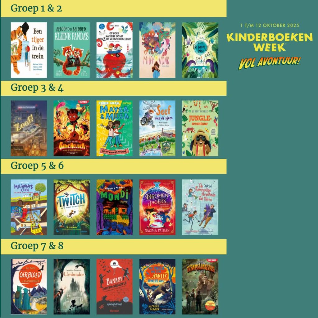 kinderboekenweek 2025 vol avontuur kerntitels