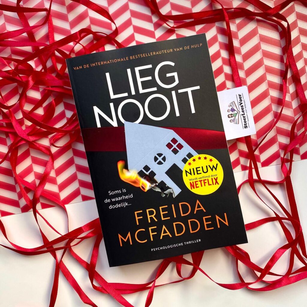 Lieg nooit freida mcfadden voorkant boek thriller