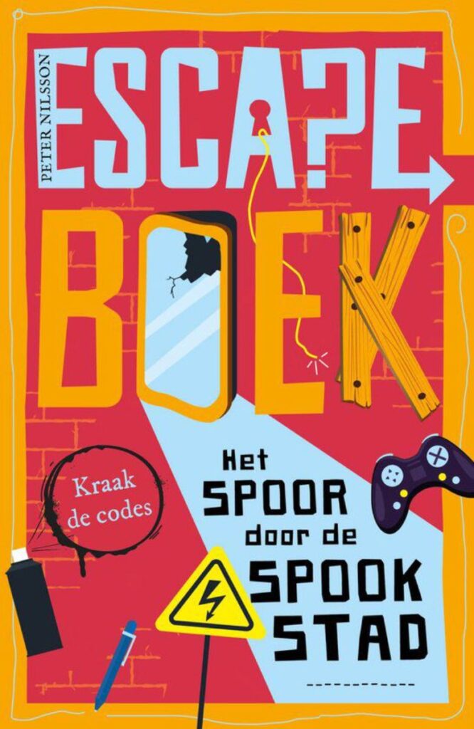 escape boek het spoor door de spookstad voorkant Kinderjury 2025