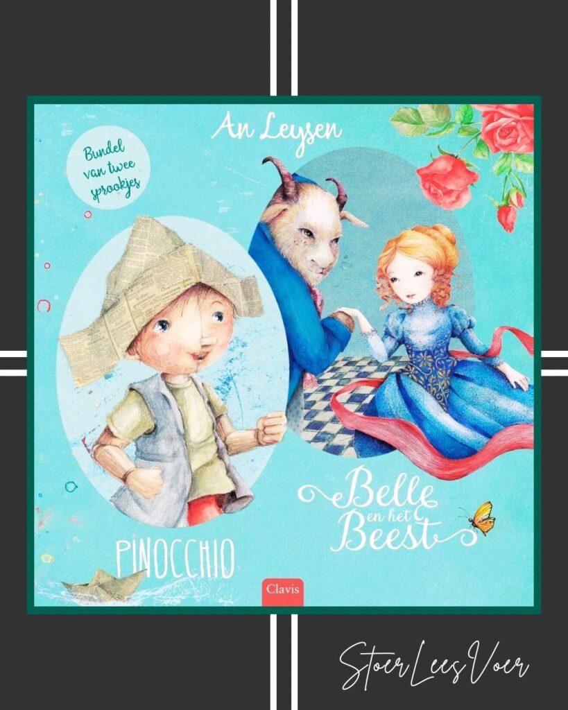 kader Pinocchio en Belle en het Beest voorkant sprookjesbundel boek
