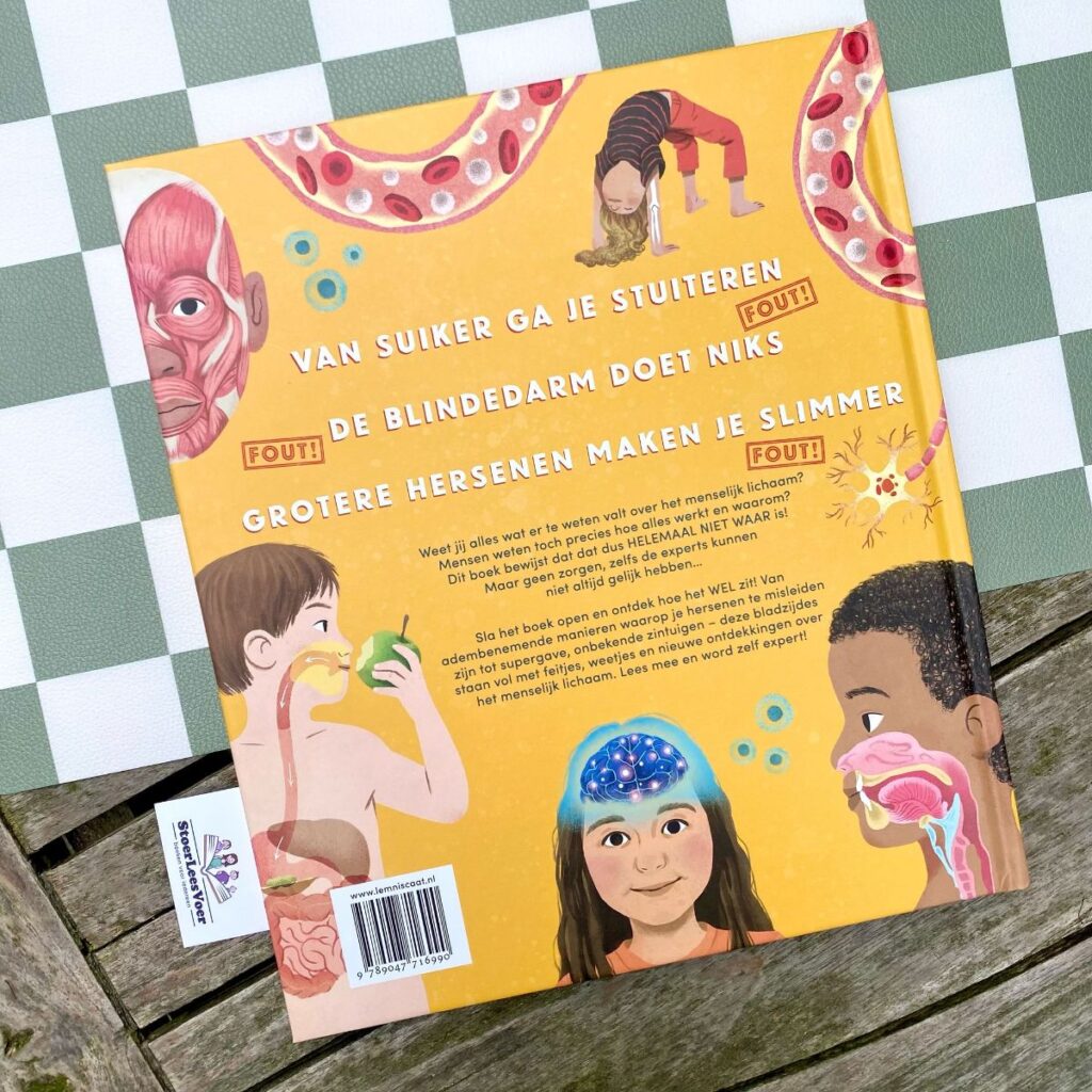 Alles wat je weet over het menselijk lichaam is fout achterkant achterflap synopsis samenvatting cover omslag weetjesboek