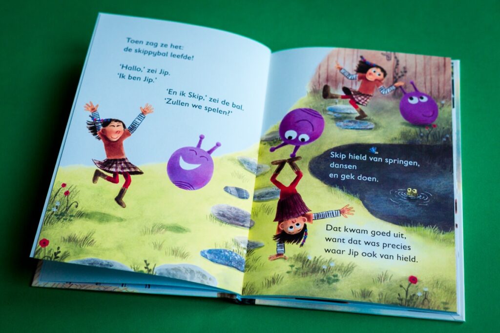 bladspiegel 2/3 Jip vindt leef uit en speelt met haar skippybal veel illustraties korte zinnen