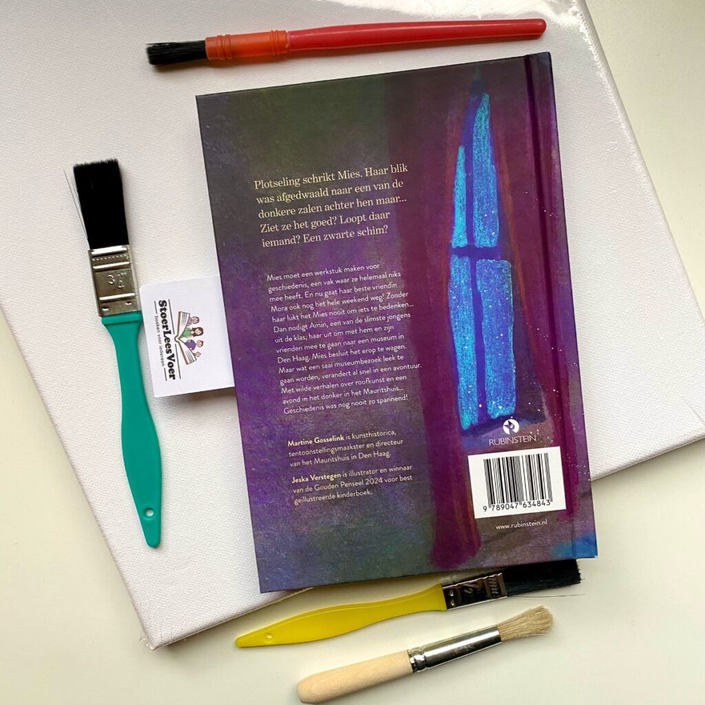 De nacht van de gestolen schilderijen martine gosselink jeska verstegen missie mauritshuis achterkant achterflap synopsis samenvatting cover omslag boek