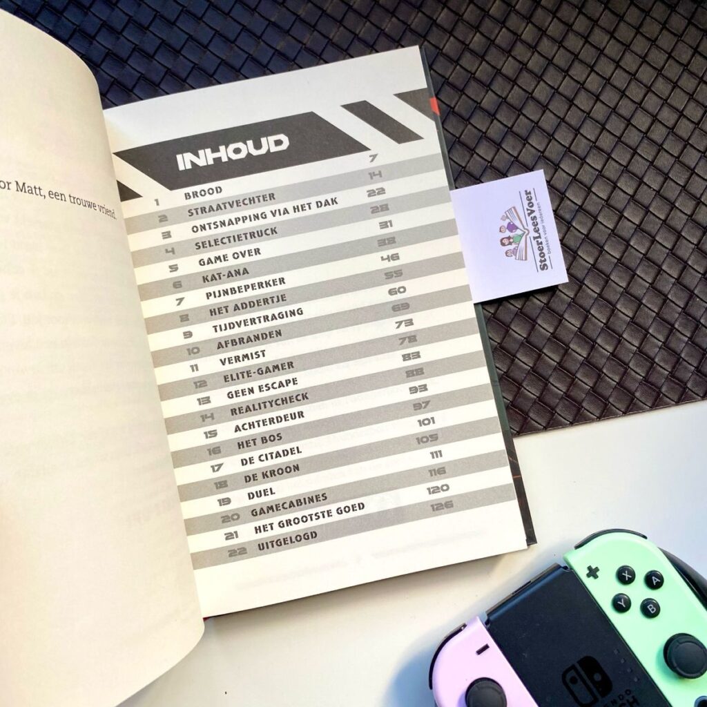 inhoudsopgave gamer chris bradford
