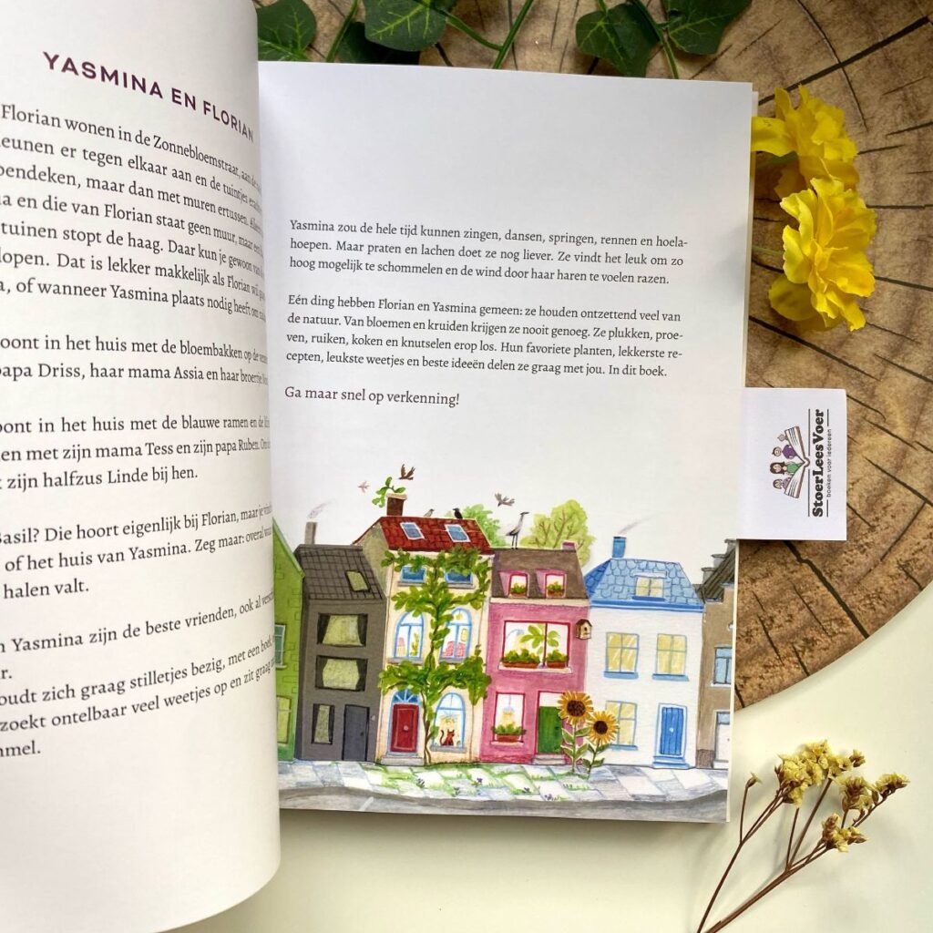 straat en huis florian en yasmine in boek reine de pelseneer en suzan t'hooft