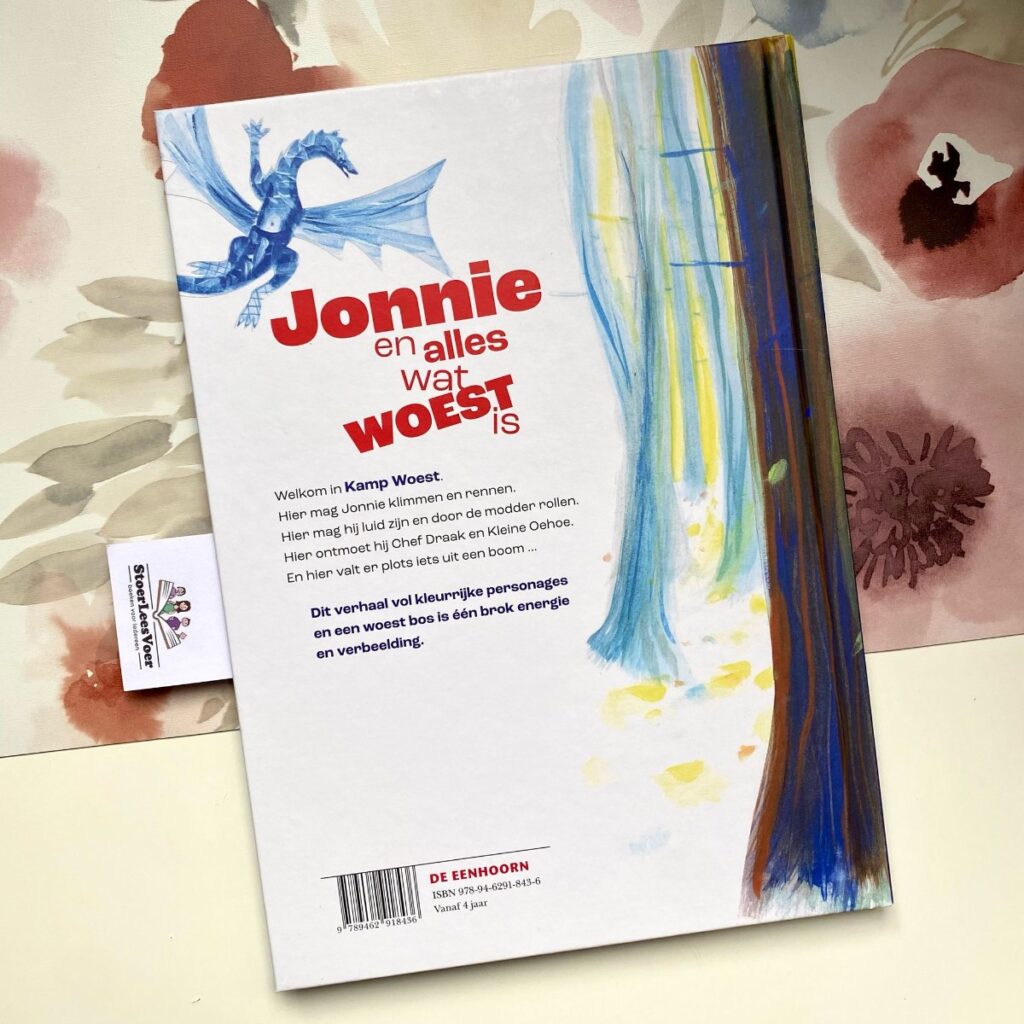 Jonnie en alles wat woest is achterkant achterflap synopsis samenvatting cover omslag prentenboek stefan boonen greet bosschaert