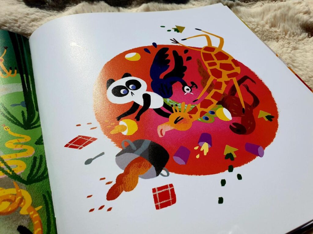 Regenboogpanda in balans