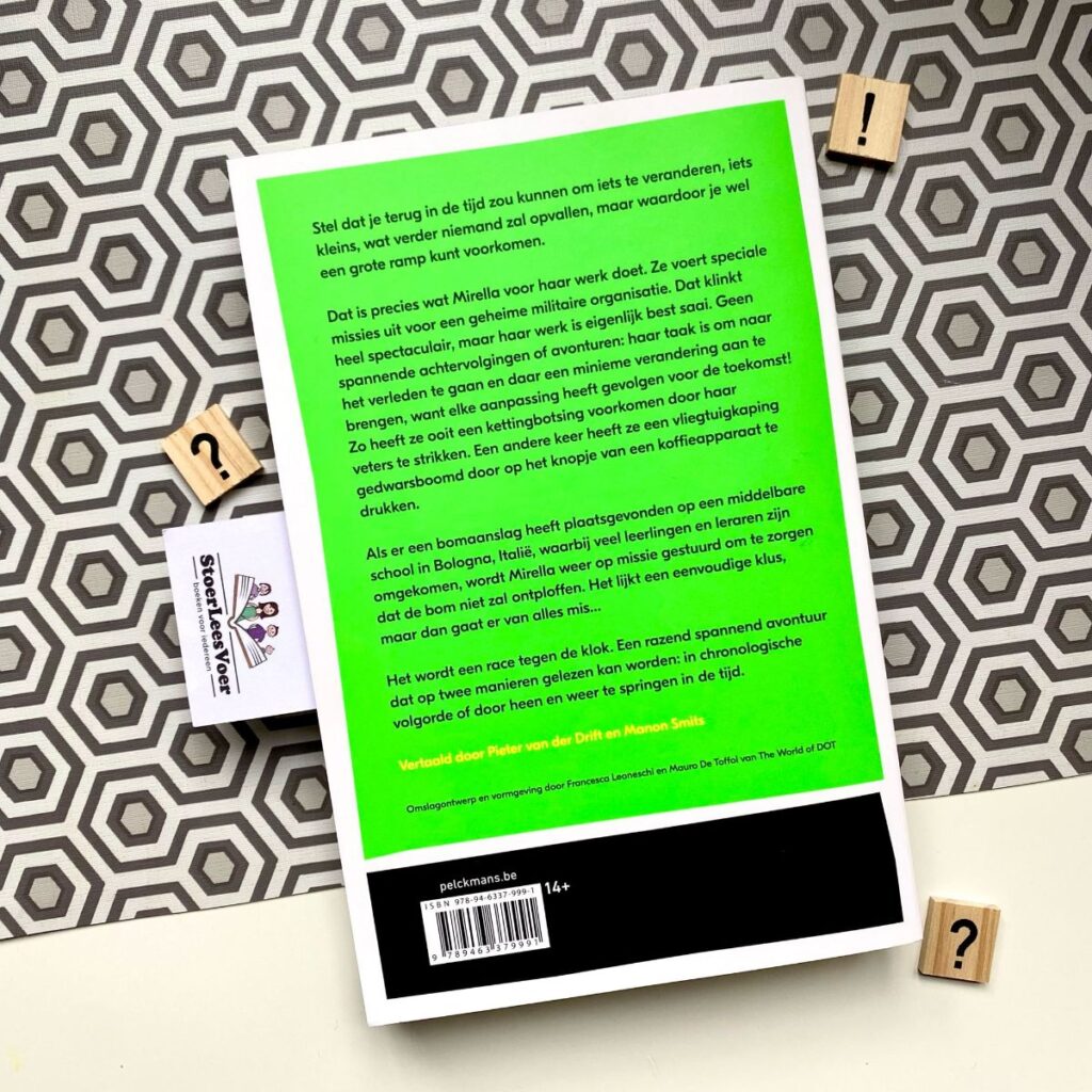 Tijdfixers davide morosinotto achterkant achterflap synopsis samenvatting cover boek