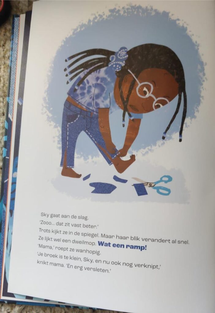 Ik wil geen nieuwe broek illustratie