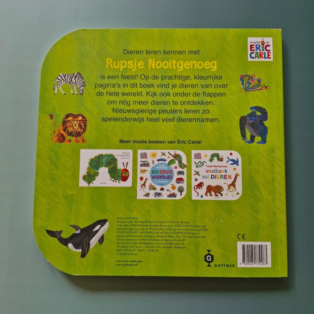 Rupsje Nooitgenoeg 100 eerste dieren