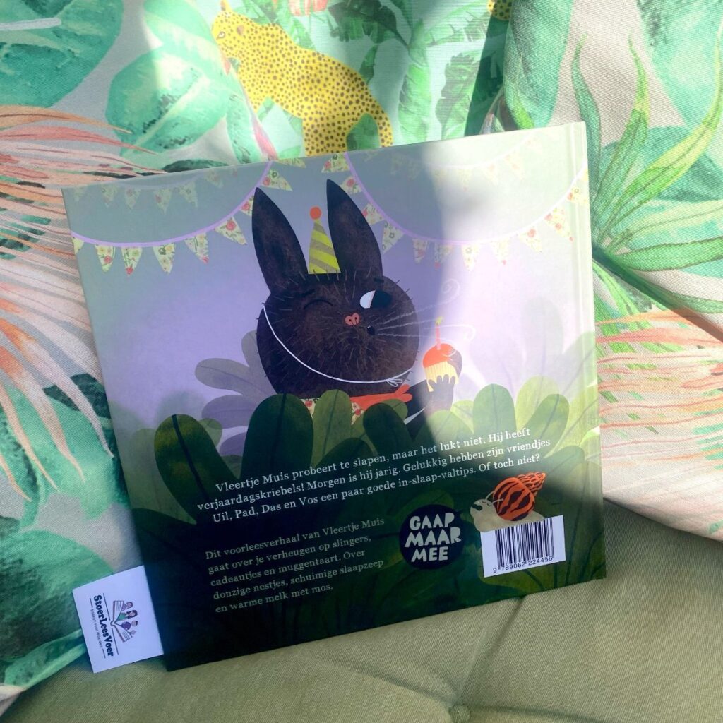 Vleertje muis en het gaapconcert achterkant achterflap synopsis samenvatting cover boek omslag anniek bartels susanne roos
