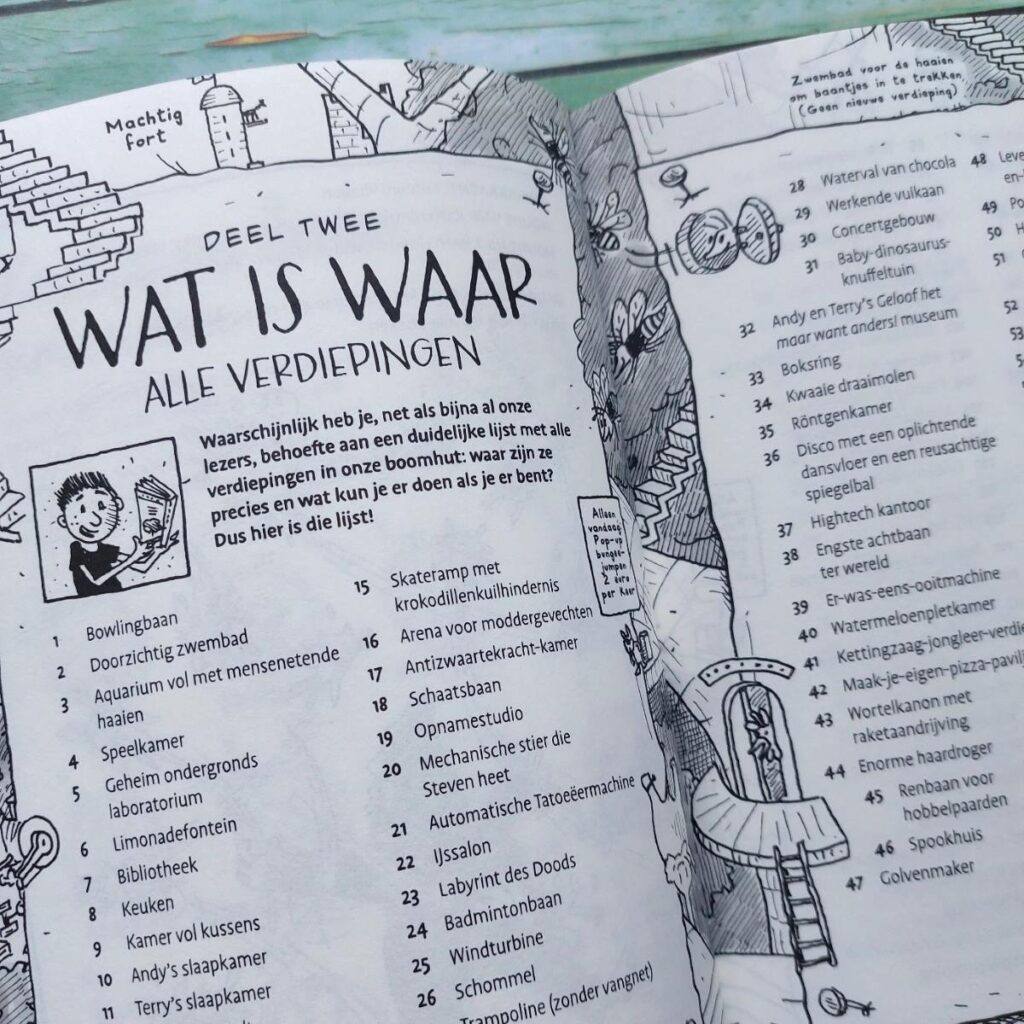 wat is waar alle verdiepingen van de schatkist van de waanzinnige boomhut 