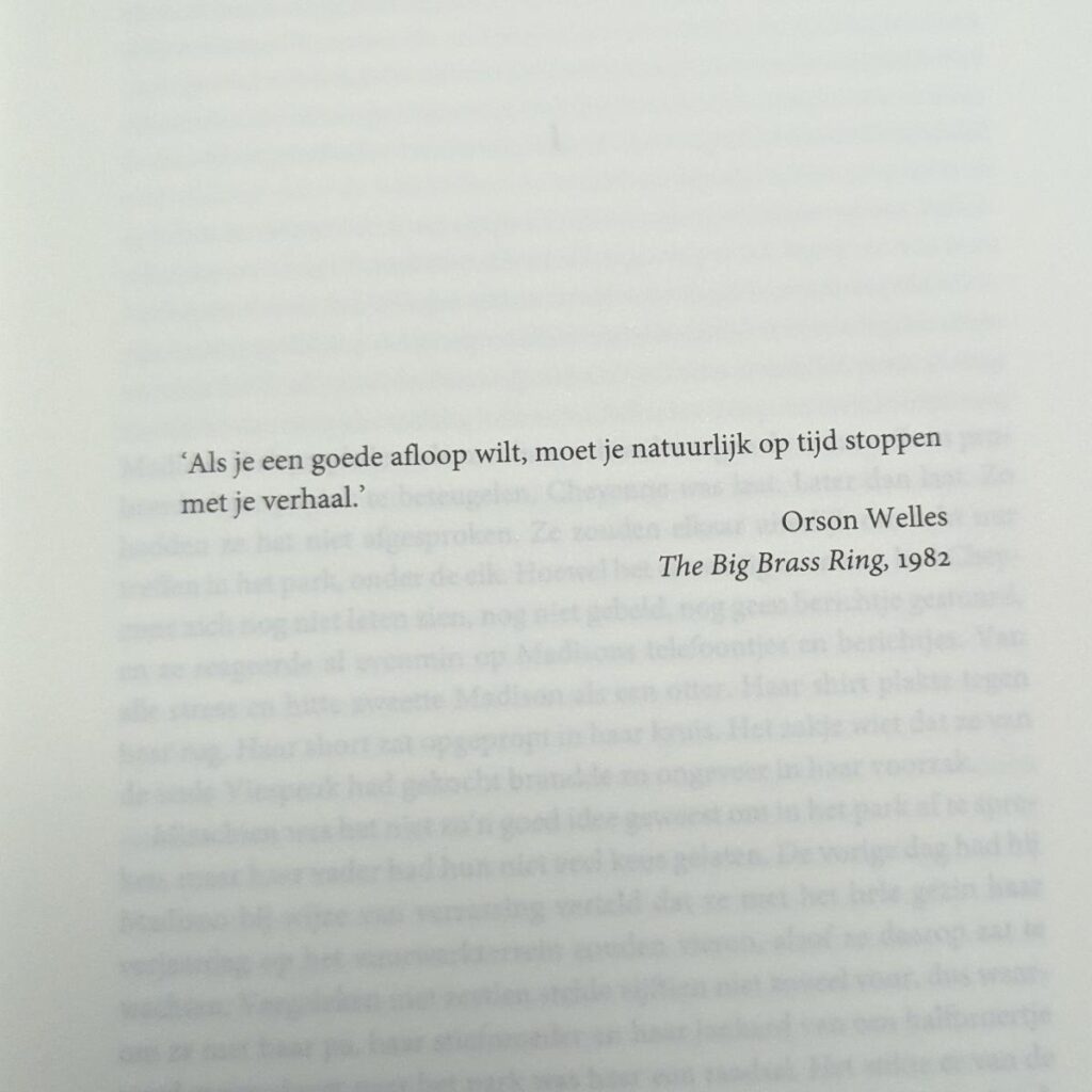 quote voorin het boek