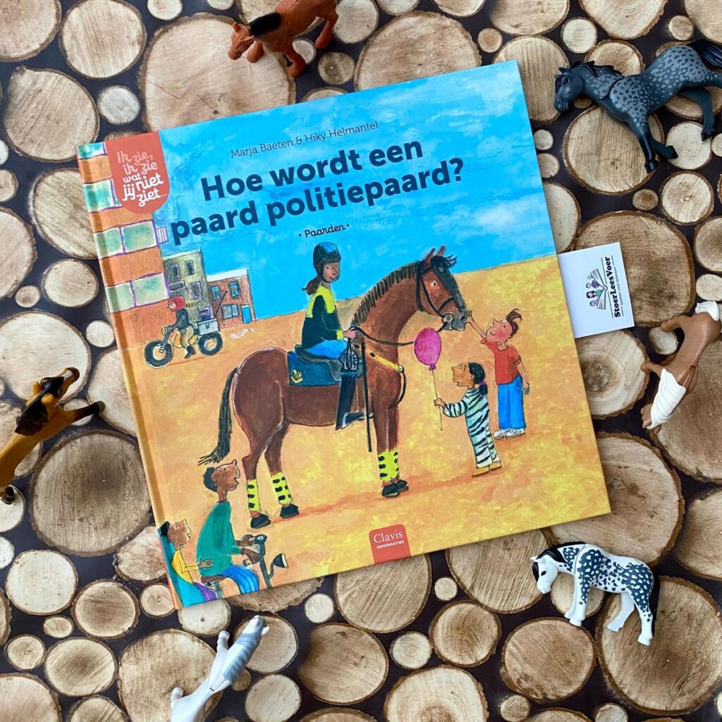 Hoe wordt een paard politiepaard ik zie ik zie wat jij niet ziet informatief jeugd boek voorkant cover omslag kaft