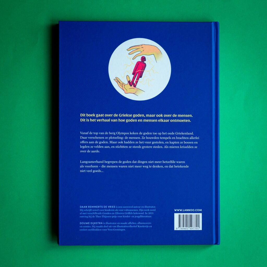 achterkant Over goden en mensen door Daan Remmerts de Vries