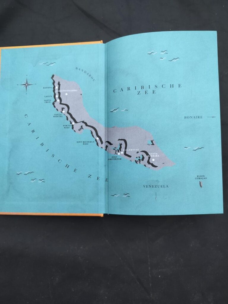 Schutblad met kaart in De opdracht van Tula