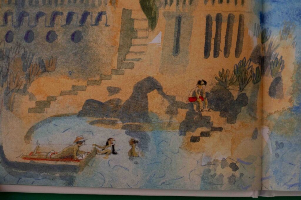 philip hopman illustreerde een jongetje dat een beetje verdrietig zit te staren