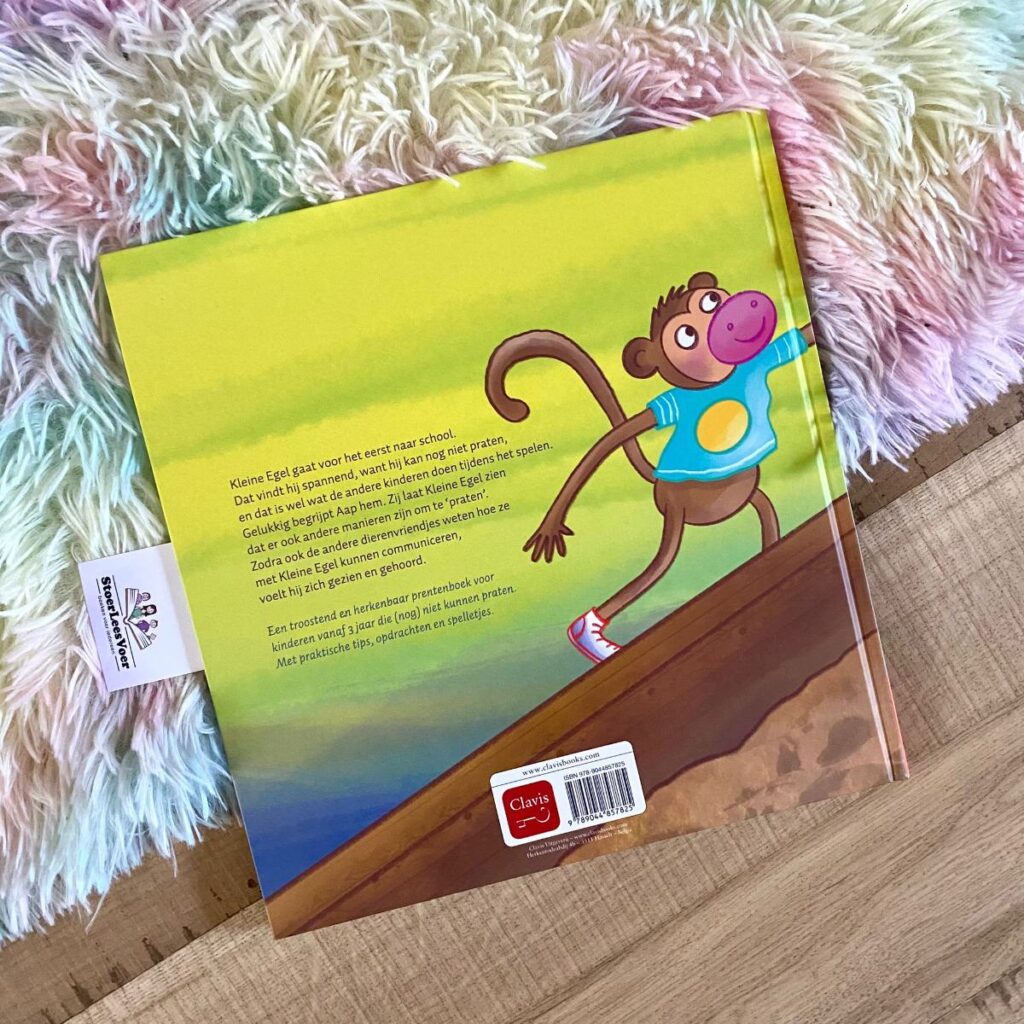 Zonder woorden sanne van mulligen danielle schothorst prentenboek niet spreken praten achterkant achterflap synopsis samenvatting cover omslag appje