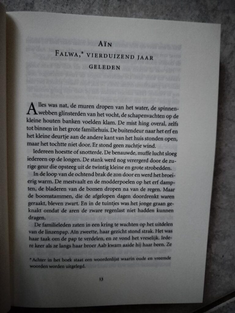 Eerste bladzijde offerkind