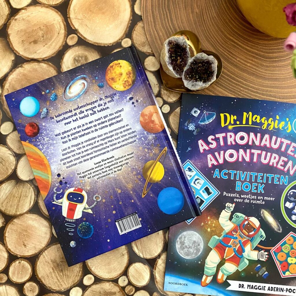 Ben ik gemaakt van sterrenstof achterkant achterflap synopsis samenvatting activiteitenboek cover omslag kaft weetjesboek