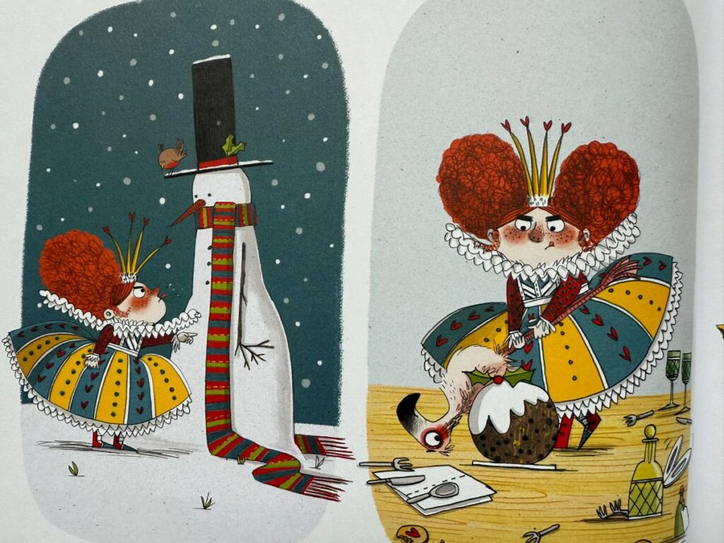 hartenkoningin De avond voor Kerstmis in Wonderland