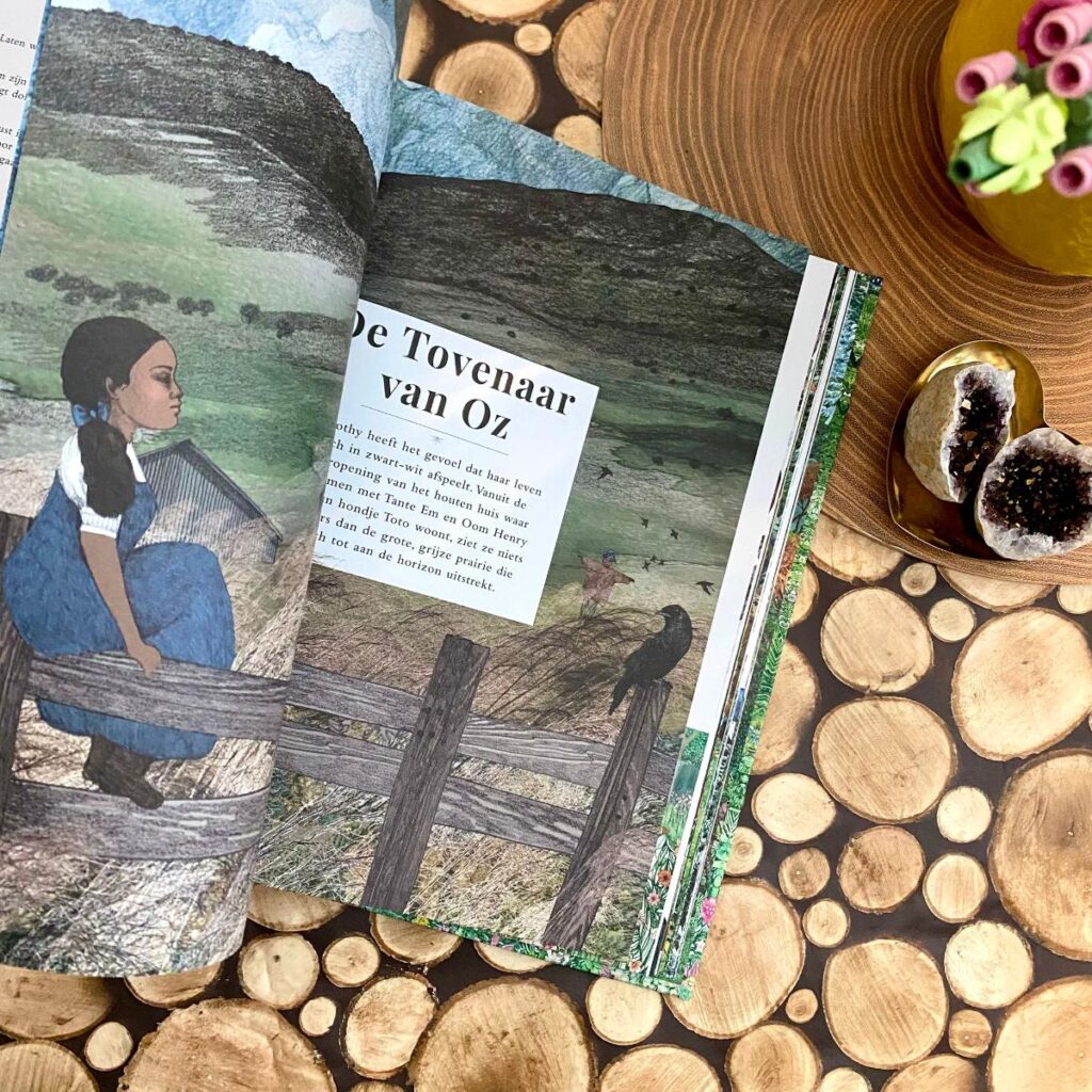 de tovenaar van oz sprookje illustratie tekst