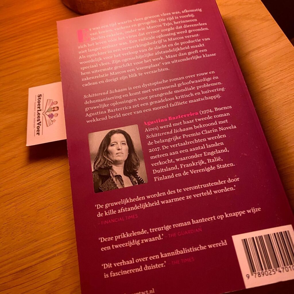 Schitterend lichaam achterkant achterflap synopsis samenvatting cover omslag kaft tender is the flesh