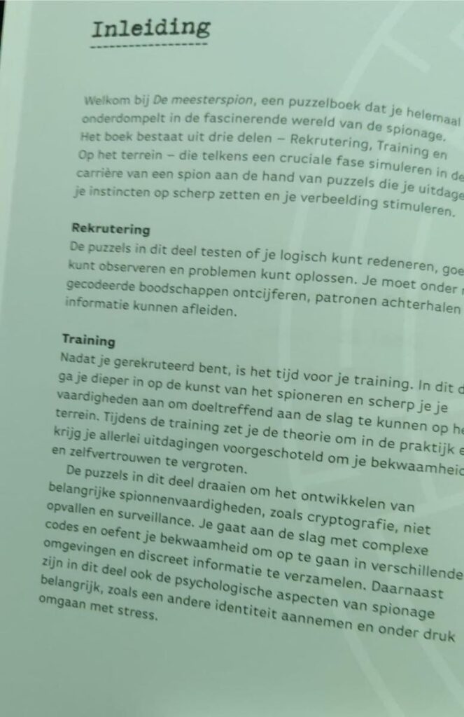 inleiding De meesterspion