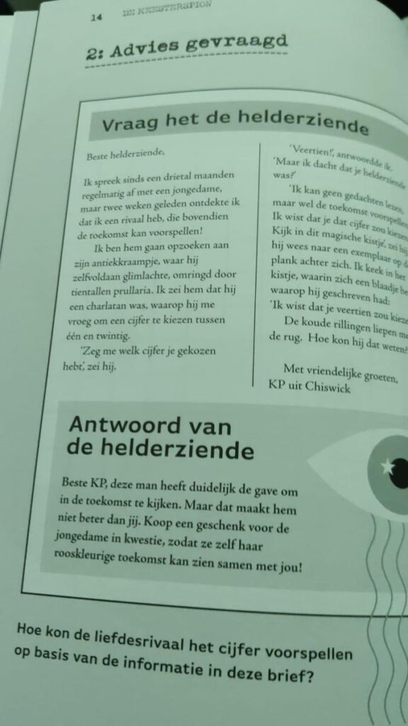 Voorbeeld puzzel De meesterspion