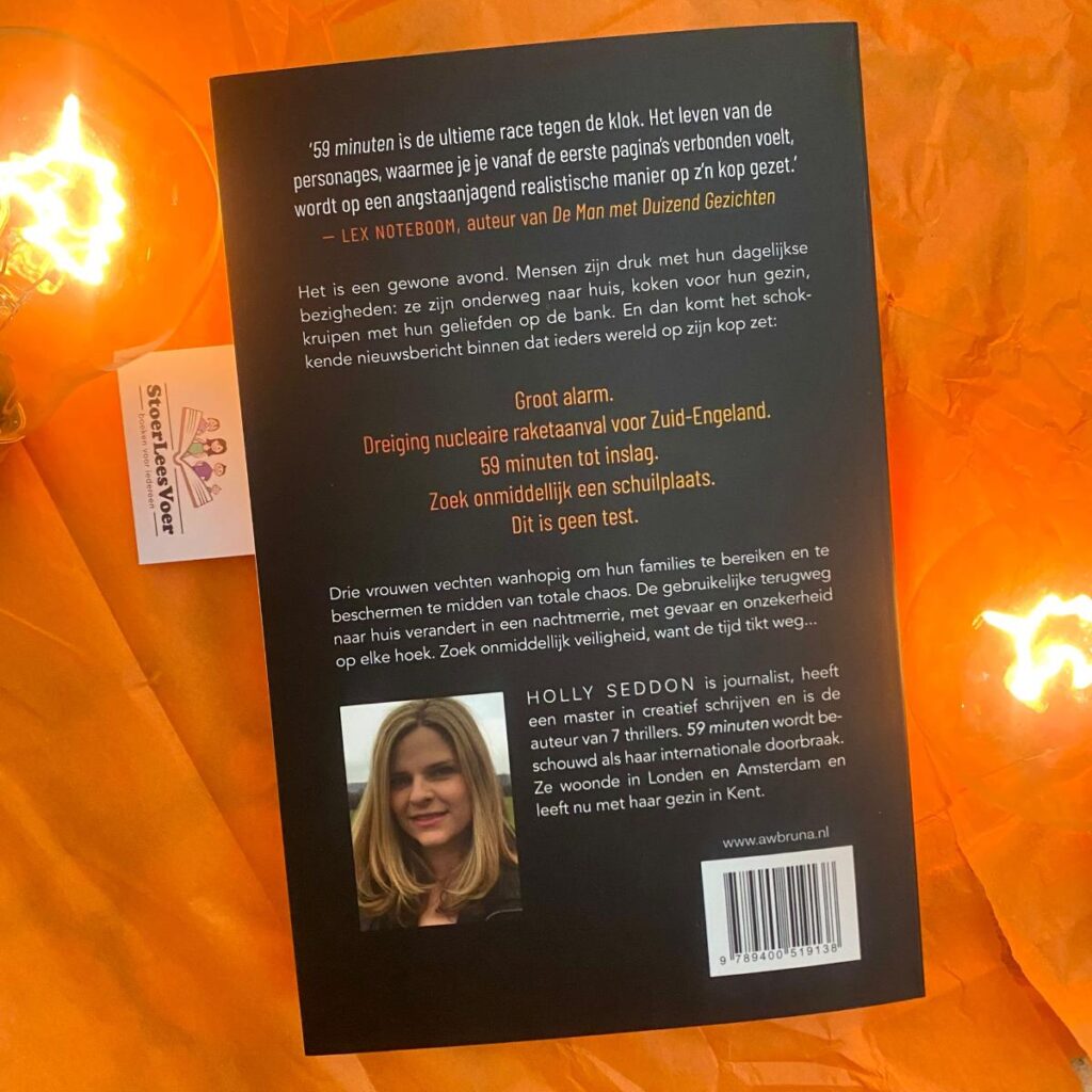 59 minuten holly seddon thriller achterkant achterflap synopsis samnevatting cover omslag kaft