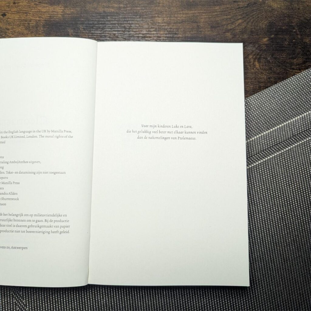 Cleopatra quote voorin