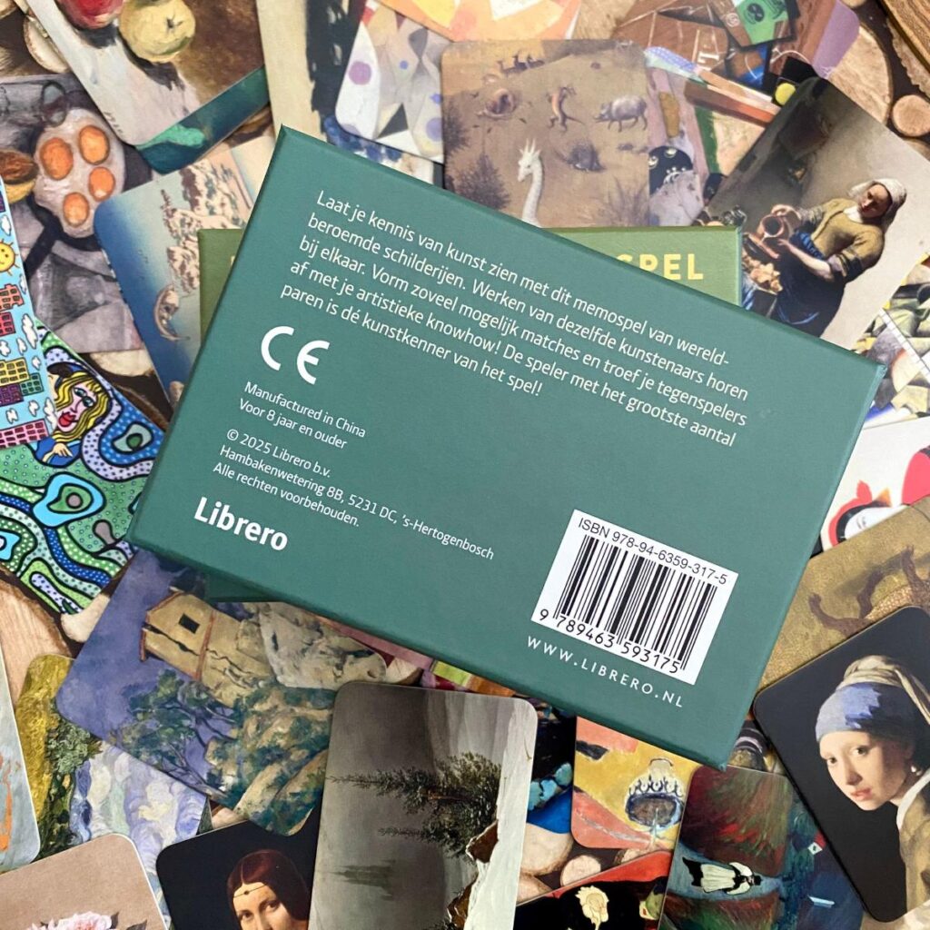 Het andere memospel kunst vind de 25 ongelijke paren doosje voorkant kaartjes memory