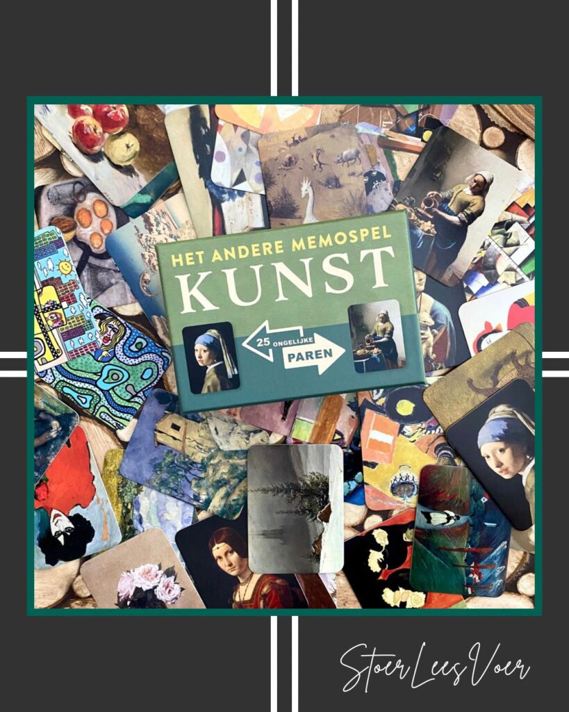 Het andere memospel kunst vind de 25 ongelijke paren doosje voorkant kaartjes memory