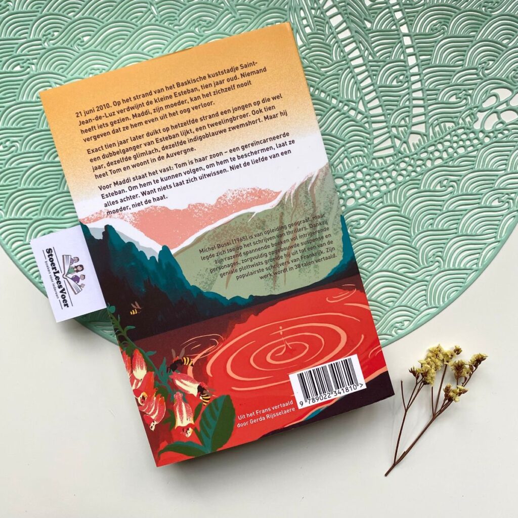 Het kind in de golven achterkant achterflap synopsis samenvatting cover omslag kaft michel bussi roman